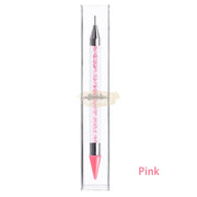 Double-Sided Nail Art Tool - Rhinestone Picker Pink
