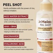 Dr.Melaxin Peel Shot Exfoliating Rice Ampoule | 80ml Rice Water Peel Ampoule