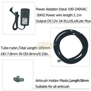 Dual Action Airbrush with Portable Mini Air Compressor Kit Air Brush