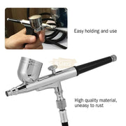 Dual Action Airbrush with Portable Mini Air Compressor Kit Air Brush