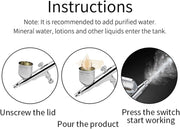 Dual Action Airbrush with Portable Mini Air Compressor Kit Air Brush