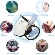 Dual Action Airbrush with Portable Mini Air Compressor Kit Air Brush