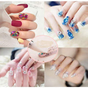 Dual Sided Silicone Nail Art Sculpture Pen with Rhinestone Handle Silicone Pen