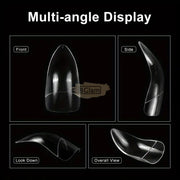 Eagle Claw Curved Stiletto Nail Tips 500 pcs | Clear Nail Tips