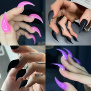 Eagle Claw Curved Stiletto Nail Tips 500 pcs | Clear Nail Tips