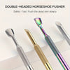 Double-Headed Horseshoe Cuticle Steel Pusher