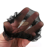 Elastic Bun Hair Net with Lace | 9.5cm | Black Hair Bands