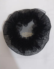 Elastic Bun Hair Net with Lace | 9.5cm | Black Hair Bands