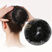 Elastic Bun Hair Net with Lace | 9.5cm | Black Hair Bands