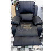 Electric Leather Recliner Chair w Massage Function | Black Hair Salon Furniture