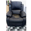 Electric Leather Recliner Chair w Massage Function | Black Hair Salon Furniture