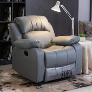 Electric Leather Recliner Chair w Massage Function | Grey Recliner Chair