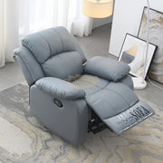 Electric Leather Recliner Chair w Massage Function | Grey Recliner Chair