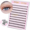 EMEDA 120 pcs Eyelash Extensions 10 rows of press-on lashes C curl | no glue needed Self-Adhesive Lash Clusters
