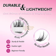 Emeda 120pcs Fish Fairy Self-Adhesive Lash Clusters | 10–13mm | No Glue DIY Lashes Self-Adhesive Lash Clusters