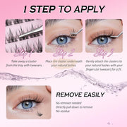 Emeda 120pcs Fish Fairy Self-Adhesive Lash Clusters | 10–13mm | No Glue DIY Lashes Self-Adhesive Lash Clusters