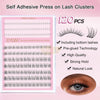 EMEDA 120pcs Eyelash Clusters Pre Glued Lash Cluster (fishtail +bottom lashes) Bottom Lash Clusters