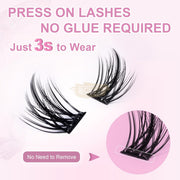 EMEDA 120pcs Self Adhesive Lash Clusters Kit No Glue Needed Natural Eyelash Clusters Pre Glued Lash Cluster K03