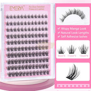 EMEDA 120pcs Self Adhesive Lash Clusters Kit No Glue Needed Natural Eyelash Clusters Pre Glued Lash Cluster K03