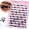 EMEDA 120pcs Self Adhesive Lash Clusters Kit No Glue Needed Natural Eyelash Clusters Pre Glued Lash Cluster K03