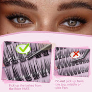 EMEDA Self Adhesive Lash Clusters Kit No Glue Needed Cat eye Fox eye-K08 Self-Adhesive Lash Clusters