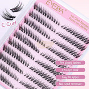 EMEDA Self Adhesive Lash Clusters Kit No Glue Needed Cat eye Fox eye-K08 Self-Adhesive Lash Clusters