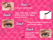 EMEDA 140pcs 60D Lash Clusters D-Curl Mixed 11-14 mm | DIY Lashes DIY Lash Clusters