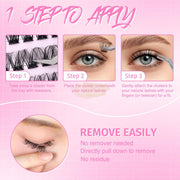 EMEDA 200pcs 40D Self-Adhesive Lash Clusters| No Glue DIY Lashes Self-Adhesive Lash Clusters