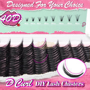 Emeda 280pcs 40D Lash Clusters D-Curl Mixed 9-16mm DIY Lashes DIY Lash Clusters