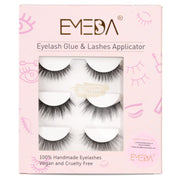EMEDA 3D Lash Kit 2 | 3 Pairs | Mixed Style (Glue & Lash Applicator included) Lash Kit