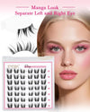 EMEDA Natural Manga Eyelash Extensions C curl ZK55 Self-Adhesive Lash Clusters
