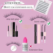 EMEDA 70pcs Fishtail Lashes | 7 Rows | 10-12mm | DIY Lashes DIY Lash Clusters