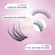 EMEDA 70pcs Fishtail Lashes | 7 Rows | 10-12mm | DIY Lashes DIY Lash Clusters