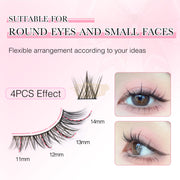 EMEDA 70pcs Trilogy Lash Clusters Trilogy | 7 Rows | Mixed 11-14mm | DIY Lashes DIY Lash Clusters