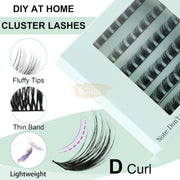 EMEDA 72pcs DL-Series Lash Clusters D-Curl | DIY Lashes DIY Lash Clusters