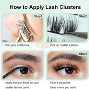 EMEDA 72pcs DL-Series Lash Clusters D-Curl | DIY Lashes DIY Lash Clusters