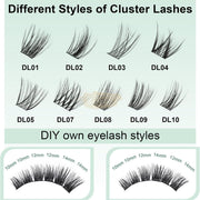 EMEDA 72pcs DL-Series Lash Clusters D-Curl | DIY Lashes DIY Lash Clusters