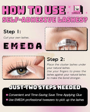 Emeda 80pcs Forest Elf Self-Adhesive Lash Clusters | No Glue DIY Lashes Self-Adhesive Lash Clusters
