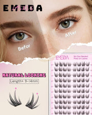 Emeda 80pcs Forest Elf Self-Adhesive Lash Clusters | No Glue DIY Lashes Self-Adhesive Lash Clusters