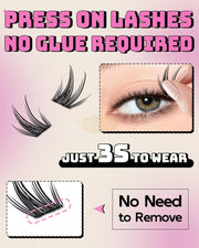 Emeda 80pcs Forest Elf Self-Adhesive Lash Clusters | No Glue DIY Lashes Self-Adhesive Lash Clusters