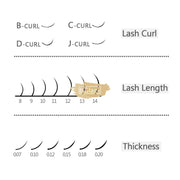 EMEDA Classic D Single Length Lash Extension Classic Lashes