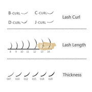 EMEDA Volume B Mixed Lash Extension 0.07 B-MIX 8-15mm Volume Lashes
