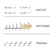 EMEDA Volume LC Mixed Lash Extension Volume Lashes