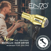 ENZO Metallic Gold Professional Salon Hair Dryer EN-8228 2000 W