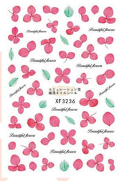 Eternal Flower Nail Stickers - Available in 14 designs XF3236 Nail Stickers