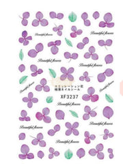 Eternal Flower Nail Stickers - Available in 14 designs XF3237 Nail Stickers
