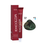 Exicolor 0.13 Intense Green - Permanent Hair Color Cream Tube 100ml Permanent Hair Color