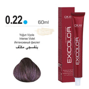 Exicolor 0.22 Intense Violet - Permanent Hair Color Cream Tube 100ml Permanent Hair Color