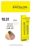 Exicolor 10.31 Baby Blonde - Permanent Hair Color Cream Tube 100ml Permanent Hair Color