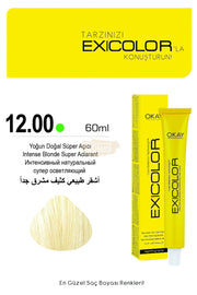 Exicolor 12.00 Intense Natural Super Lightening - Permanent Hair Color Cream Tube 100ml Permanent Hair Color